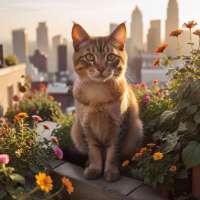 a random cat in a random place